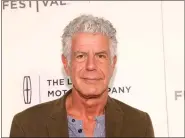  ?? ROBIN MARCHANT — GETTY IMAGES FOR TRIBECA FILM FESTIVAL/ TNS ?? Anthony Bourdain attends the “WASTED! The Story of Food Waste” premiere during 2017 Tribeca Film Festival at