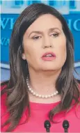  ??  ?? FOR PEACE: Sarah Sanders.