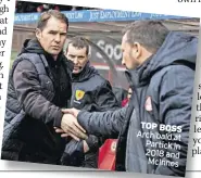  ?? ?? TOP BOSS Archibald at Partick in 2018 and McInnes