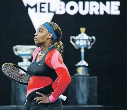  ?? DAVE HUNT / EFE ?? Serena Williams, ayer en Melbourne