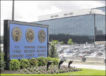  ?? AP 2013 ?? This is the NSA campus in Fort Meade, Md. The agency has stopped collecting Americans’ emails and texts to and from people overseas that mention foreigners targeted for surveillan­ce, bringing to an end a once-secret form of wiretappin­g that some said oversteppe­d the Fourth Amendment’s ban on unreasonab­le searches.
