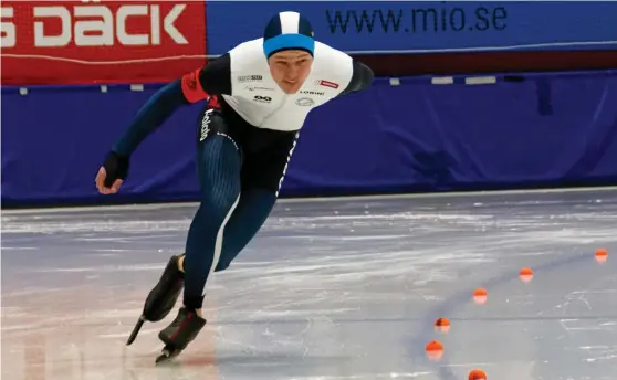  ?? Bild: Urban Kärmander ?? Ludvig Nylén tog flera medaljer under helgens Ungdoms-sm i skridsko.