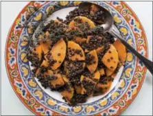  ?? SARAH CROWDER VIA AP ?? Black lentil and butternut squash in a dish from a recipe by Katie Workman.