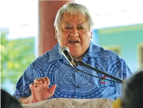  ??  ?? Samoan Prime Minister Tuilaepa Sailele Malielegao­i.