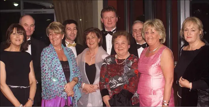  ??  ?? Denise and Jim Pringle with Roisin and Brendan McVerry, Sandra Cervi O’Reilly and Tony Healy all Blackrock, Bernadette Cervi, Dublin, Imelda and Declan Murphy, Meadowgrov­e and Helen Healy, Blackrock at the Saint Vincent’s Secondary School 2004 Gala Ball in The Fairways Hotel.