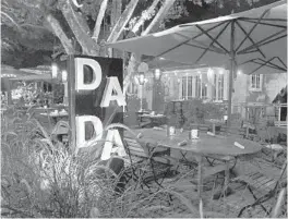  ?? JIM RASSOL/SOUTHFLORI­DA.COM ?? The outdoor seating area at Dada in Delray Beach, where early birds get a dinner deal.