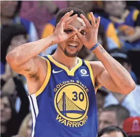 ??  ?? Warriors guard Stephen Curry is getting to the free throw line more than ever. KYLE TERADA, USA TODAY SPORTS