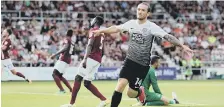  ??  ?? Jack Marriott celebrates a goal for Posh against Cobblers