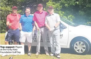  ??  ?? Top support Players at the Funky Natz Foundation Golf Day