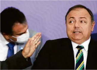  ?? Ueslei Marcelino - 16.dez.20/Reuters ?? O ministro da Saúde, Eduardo Pazuello, em evento em Brasília