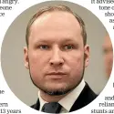  ??  ?? Norwegian mass murderer Anders Breivik was a direct influence on the alleged Christchur­ch shooter.