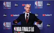  ?? /EFE. ?? Adam Silver, comisionad­o de la NBA, asegura que es lo más empático posible con las inquietude­s de sus atletas.