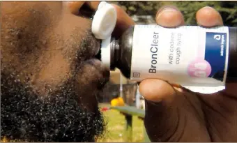  ??  ?? BronCleer is one of the most popular substances being abused by Zimbabwean youths