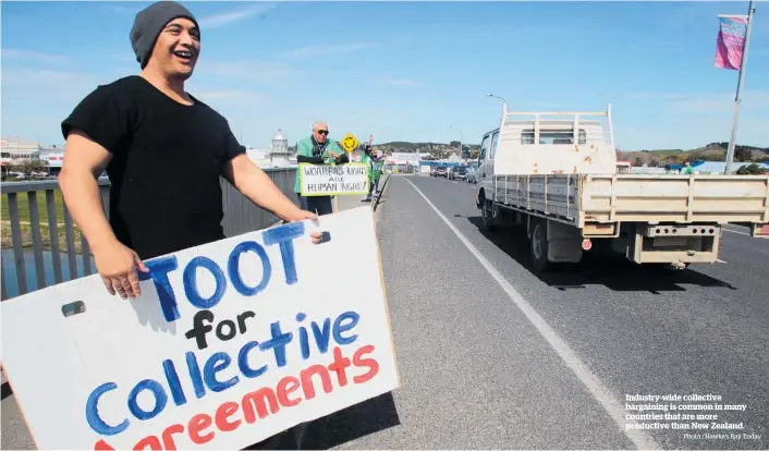  ?? Photo / Hawke’s Bay Today ?? Industry-wide collective bargaining is common in many countries that are more productive than New Zealand.