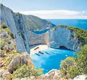  ?? ?? i ‘Instagramf­amous’: Shipwreck Bay, where visitors can explore the beached MV Panagiotis