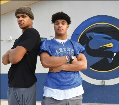  ?? CHRIS RILEY — TIMES-HERALD ?? Benicia High’s Dairyus McNorton, left, was voted Defensive Player of the Year and Maurian Burrell was chosen as Offensive Player of the Year for the Times-Herald.