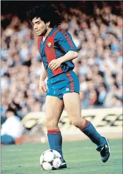  ?? ARCHIVO ?? Maradona vistió la camiseta blaugrana entre 1982 y 1984