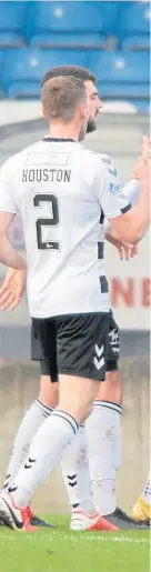  ?? ?? FIRST BLOOD: It’s the opening goal for Ayr as Sean McGinty is congratula­ted after scoring in 35 minutes.