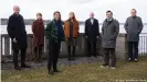  ??  ?? Die Jury zum Leipziger Buchpreis (v.l.) Andreas Platthaus, Anne-Dore Krohn, Katharina Teutsch, Katrin Schumacher, Jens Bisky, Marc Reichwein, Tobias Lehmkuhl