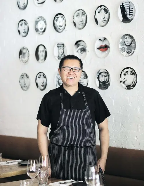  ??  ?? Chef Curtis Luk of Cibo Trattoria and UVA Wine &amp; Cocktail Bar says a desire to learn keeps him going in the kitchen.