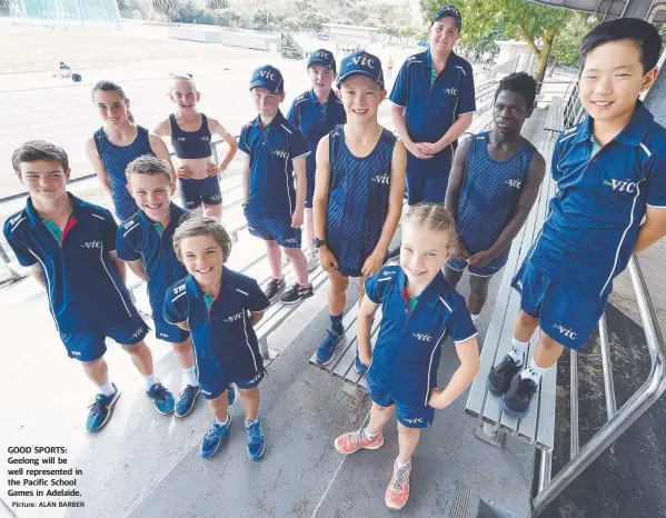  ?? Picture: ALAN BARBER ?? GOOD SPORTS: Geelong will be well represente­d in the Pacific School Games in Adelaide.