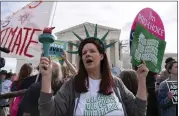  ?? JOSE LUIS MAGANA — THE ASSOCIATED PRESS ?? Abortion-rights activists rally outside the Supreme Court on Wednesday in Washington.