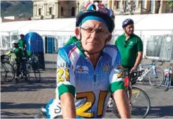  ??  ?? 80-year-old George resident Roger Patrick completed his 22nd Cape Town Cycle Tour last Sunday.