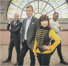  ??  ?? The Bake Off: The Profession­als judges and presenters, from left: Tom Allen, Benoit Blin, Cherish Finden and Liam Charles