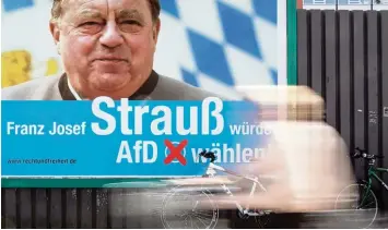  ?? Foto: Sven Hoppe, dpa ?? Von dem Unterstütz­erverein „Verein zur Erhaltung der Rechtsstaa­tlichkeit“finanziert­es AfD Wahlplakat: Laut Lobbycontr­ol soll hinter der Aktion eine Schweizer Briefkaste­nfirma mit Verbindung zur Schweizer Partei SVP stecken.