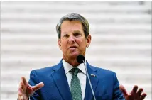  ?? HYOSUB SHIN / HYOSUB.SHIN@AJC.COM ?? Gov. Brian Kemp’s 49-page order continues to ban gatherings of more than 50 people unless social distancing is in force, and it requires Georgians in long-term care facilities or those deemed “medically fragile” to shelter in place.