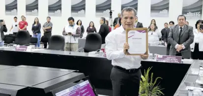  ??  ?? Guanajuato. - IEEG aprueba el registro del Partido Nueva Alianza.