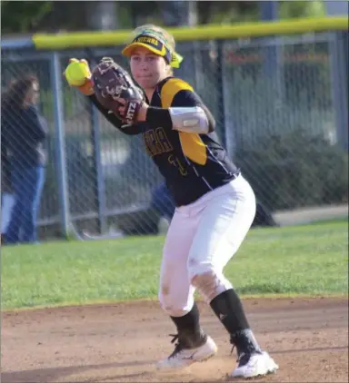  ?? ROSS ?? Southwest High graduate and La Sierra shortstop Taylor Ross makes a throw during a game this season. PHOTO COURTESY TAYLOR