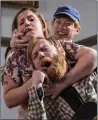  ??  ?? Domhnall Gleeson, Brain Gleeson and Liz Fitzgibbon