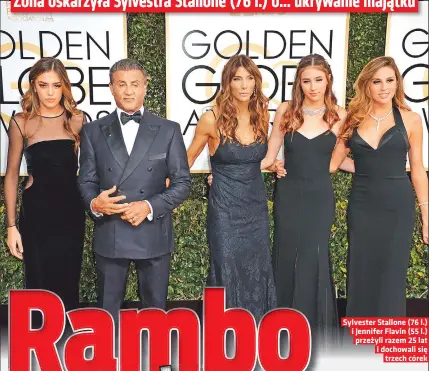  ?? ?? Sylvester Stallone (76 l.) i Jennifer Flavin (55 l.) przeżyli razem 25 lat i dochowali się trzech córek