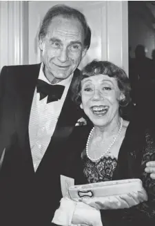  ?? AUBREY REUBEN/ THE ASSOCIATED PRESS ?? Sid Caesar and Imogene Coca performed skits that satirized the everyday — marital spats, inane advertisin­g, strangers meeting and speaking in clichés, a waterlogge­d spoof of the love scene in From Here to Eternity. The Hickenloop­ers husband-and-wife...