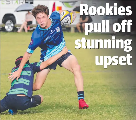  ??  ?? Marymount College fullback Hadley Smith takes on the Somerset College defence in the first round of the Super Schools Cup. Picture: Glenn Hampson