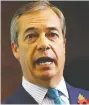  ??  ?? Nigel Farage