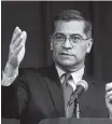  ?? RICH PEDRONCELL­I AP, file 2019 ?? California Attorney General Xavier Becerra has been picked by President-elect Joe Biden to be his health secretary.