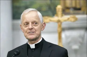  ??  ?? Cardinal Donald Wuerl, archbishop of Washington, speaks during a news conference in 2015 at the Cathedral of St. Matthew the Apostle in Washington.