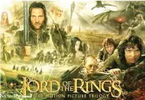  ??  ?? A poster for the ‘Lord of the Rings’ series.