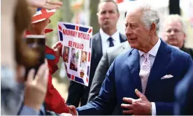  ?? Lisi Niesner/Reuters ?? King Charles during a walkabout on the Mall ahead of his coronation, Friday. Photograph:
