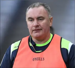  ??  ?? Frank Browne patrolling the sideline when the Mayo ladies played Dublin in the Lidl National League in Croke Park three years ago.