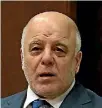  ?? PHOTO: AP ?? Iraq Prime Minister Haider al-abadi says country’s troops in control.