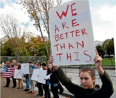  ?? KEVIN LAMARQUE/REUTERS ?? For Alice Snedden, the feeling of attending a protest seems similar to what ‘‘religious people must get in church’’.