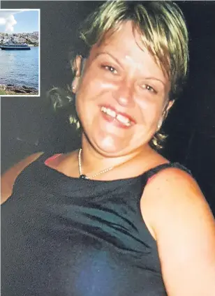  ??  ?? Mother-of-one Lisa Harper died while on holiday in Ibiza (inset) on Friday.