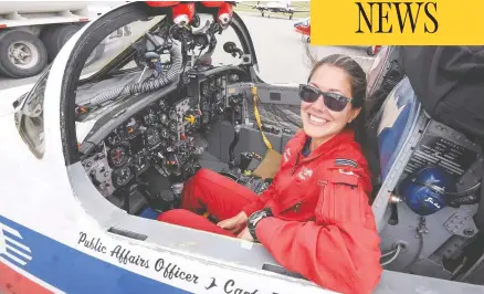  ?? CANADIAN FORCES / TWITTER ?? Capt. Jenn Casey, a public affairs officer for the Canadian Forces Snowbirds, was killed when the Tutor jet she was in crashed in Kamloops Sunday.