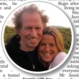  ??  ?? Angela with her rock star dad Keith Richards