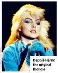  ??  ?? Debbie Harry: the original Blondie