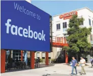  ?? Josh Edelson / AFP / Getty Images 2019 ?? Facebook of Menlo Park is among the tech companies that are working to protect elections.