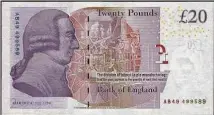  ?? Fotos Reprodução ?? Notas de £ 20 e £ 50 de papel, que deixarão de ser aceitas em comércios no Reino Unido nesta sexta (30)